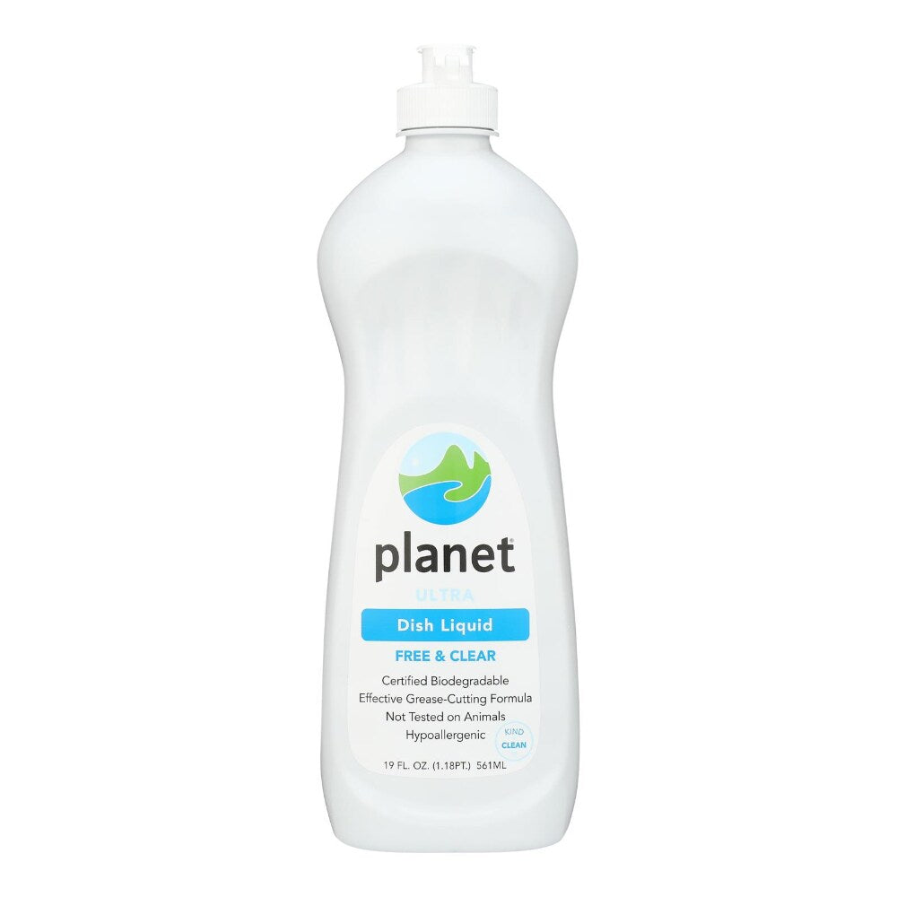 Planet Dishwashing Liquid - Ultra Fresh & Clean - 19 fl oz (Pack of 12) | Eco-Friendly & Biodegradable