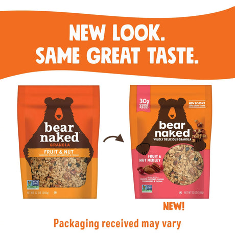 Bear Naked Granola - Fruit and Nutty Medley, 12 Oz., Pack of 6 - Cozy Farm 