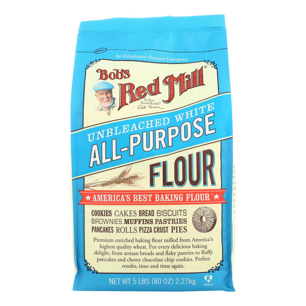 Bob's Red Mill Unbleached White All-Purpose Baking Flour - 5 Lb (Case of 4) - Cozy Farm 