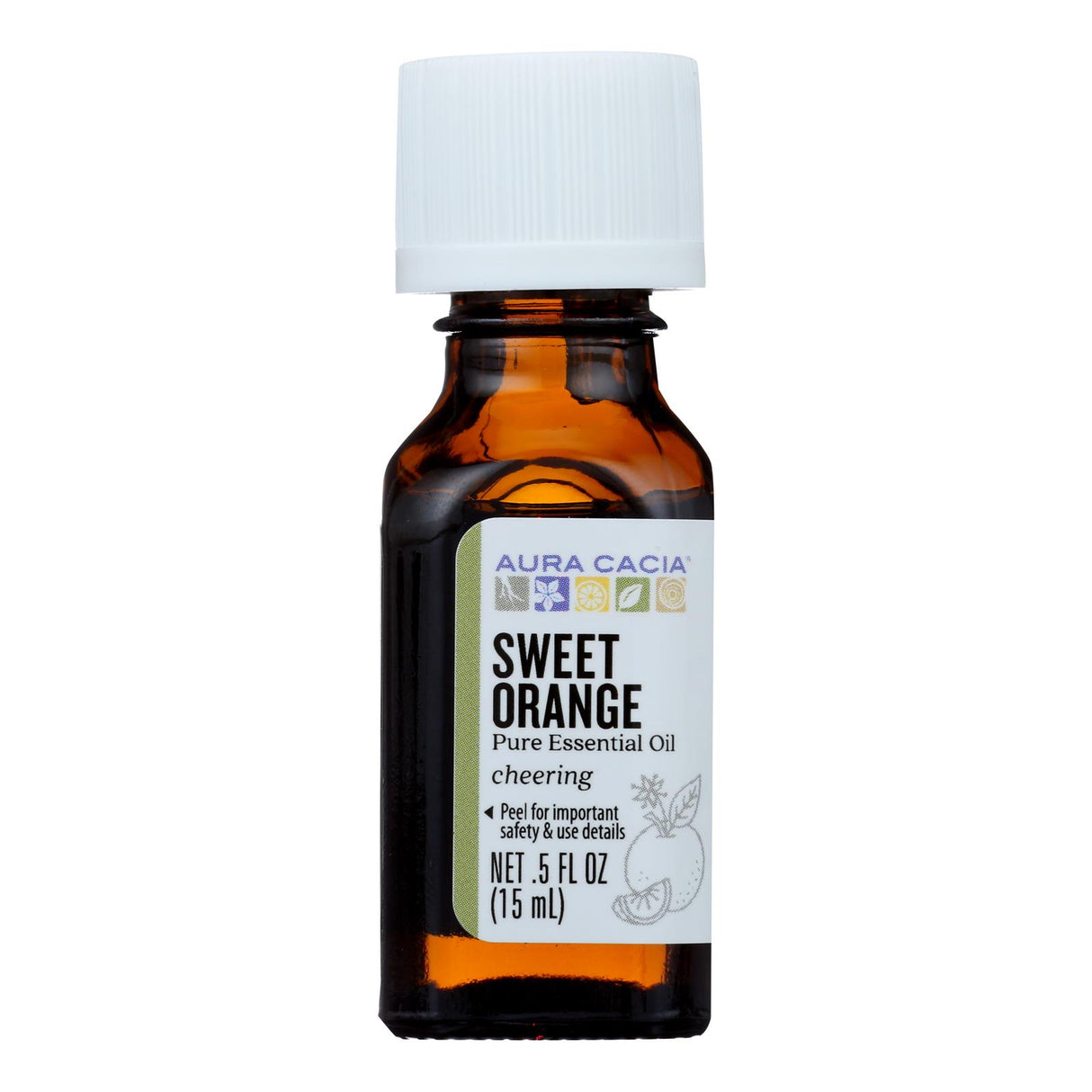 Aura Cacia - Essential Oil Sweet Orange - 0.5 Fl Oz- Pack of 2