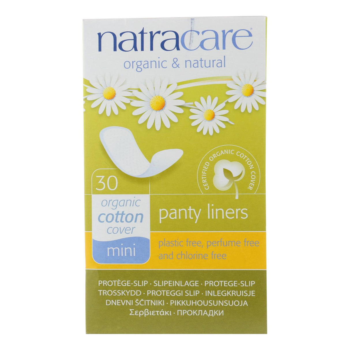 Natracare Natural Mini Panty Liners - 30 Pack -Pack of 2