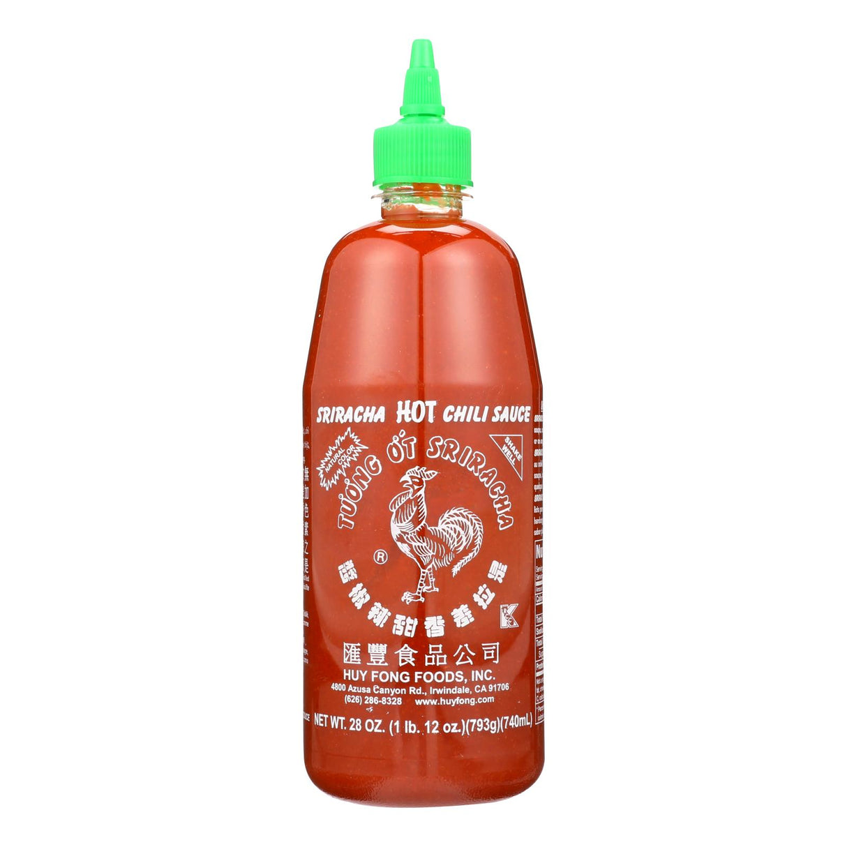 Huy Fong Sriracha Hot Chili Sauce (Pack of 12 - 28 Oz.) - Cozy Farm 