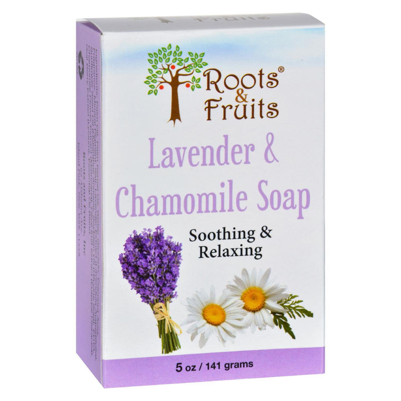 Roots And Fruits Bar Soap - Lavender And Chamomile - 5 Oz - Cozy Farm 