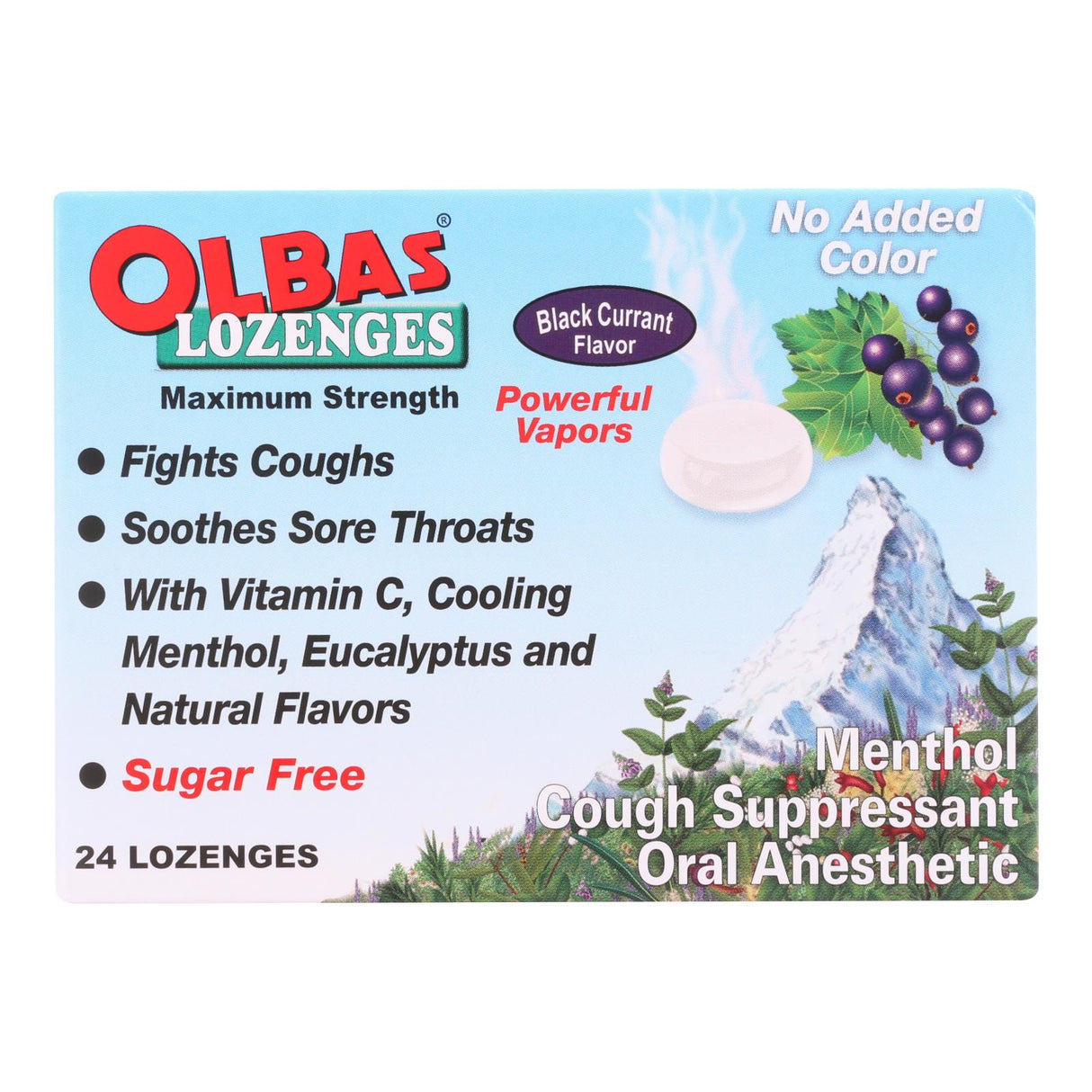 Olbas Lozenges Sugar-Free Black Currant (Pack of 12 - 24 Lozenges) - Cozy Farm 