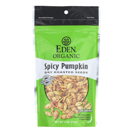 Eden Organic Spicy Dry Roasted Pumpkin Seeds - 4 Oz - Cozy Farm 