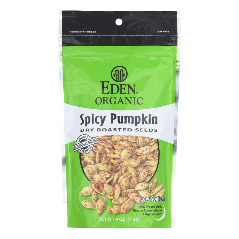 Eden Foods Eden Organic Spicy Dry Roasted Pumpkin Seeds - Case Of 15 - 4 Oz - Cozy Farm 