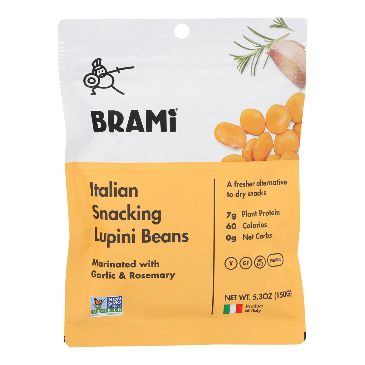 Brami: Lupini Beans, Sea Salt, Garlic, Herb, Fiery Pepper, Chili Lime