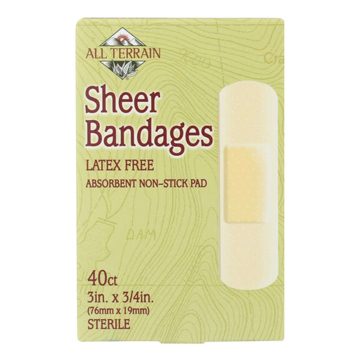 All-Terrain Adhesive Sheer Bandages for Wounds, 3/4 Inch x 3 Inches (Pack of 40) - Cozy Farm 