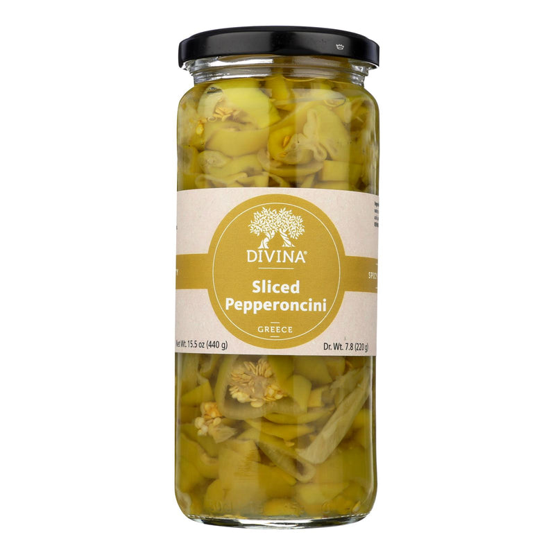 Divina All-Natural Sliced Pepperoncini (Pack of 6 - 7.75 Oz.) - Cozy Farm 