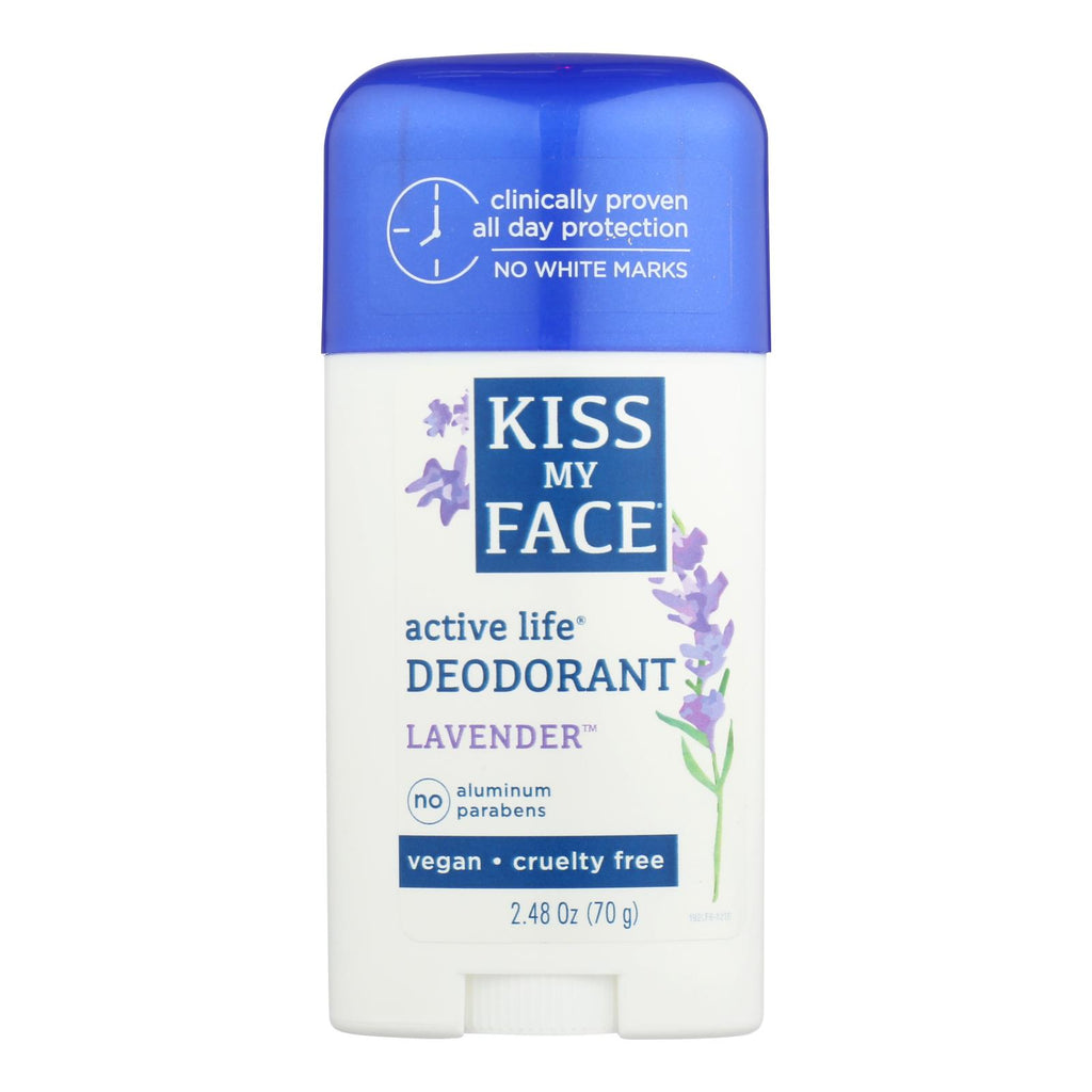Kiss My Face Active Life Deodorant Lavender - 2.48 Oz - Cozy Farm 