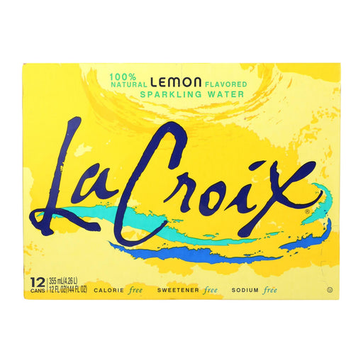 Lacroix Sparkling Water Lemon - Case of 2 - 12 Fl Oz. - Cozy Farm 