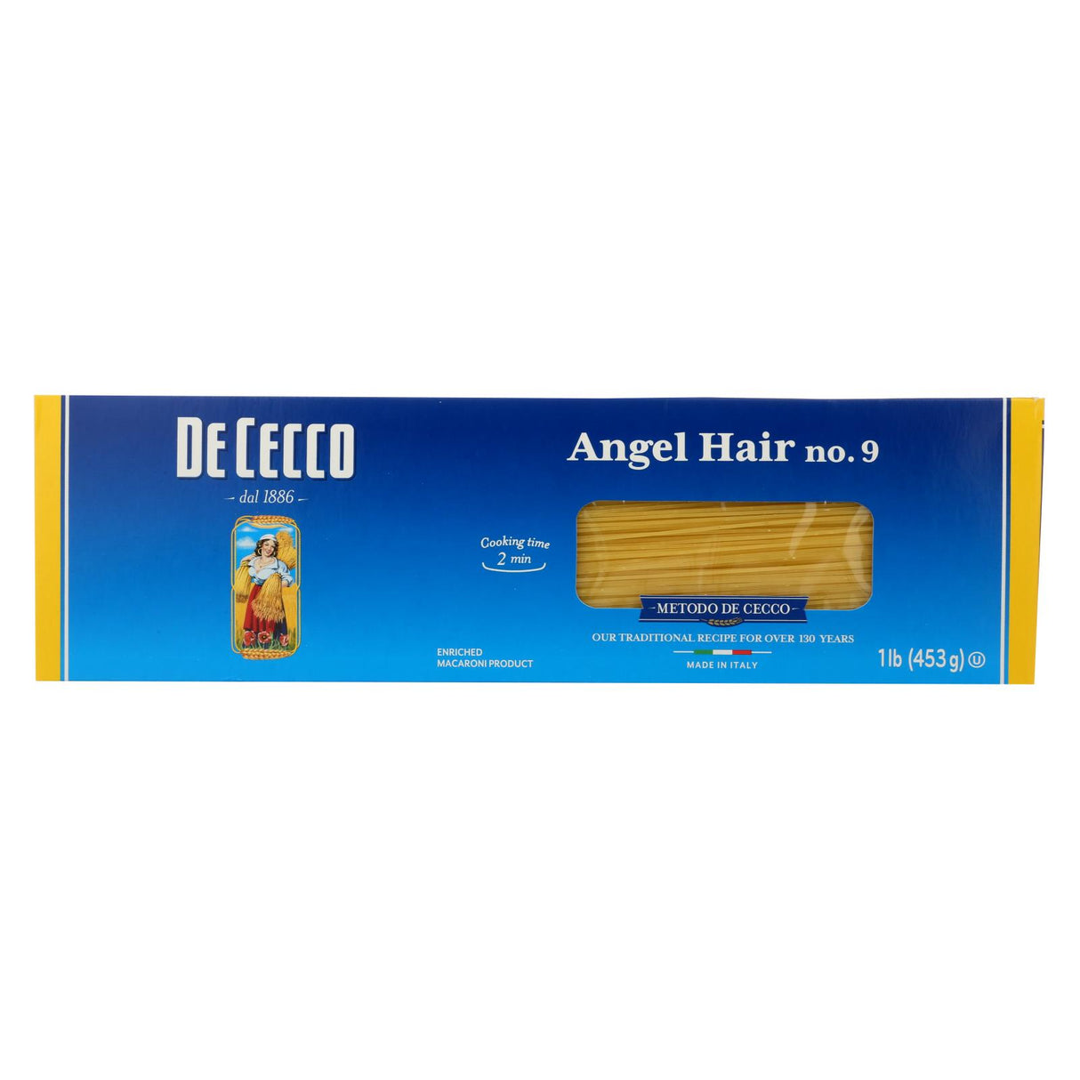 De Cecco Organic Pasta Angel Hair Capellini 16 Oz. - Case of 20 - Cozy Farm 