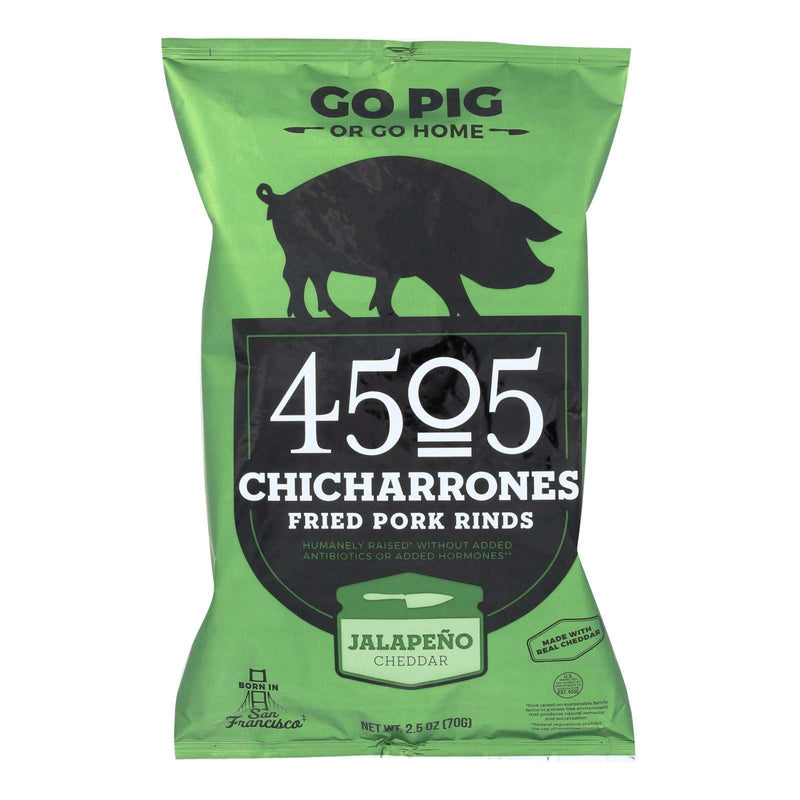 4505 Pork Rinds Chicharones: Savory Jalapeno Cheddar Fiesta (Pack of 12 - 2.5 Oz.) - Cozy Farm 
