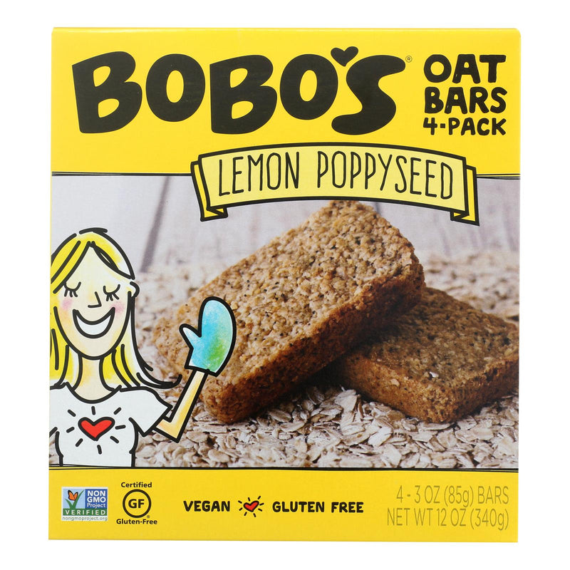 Bobo's Oat Bars - Lemon Poppyseed - 4 Pack - Case of 6 - Cozy Farm 