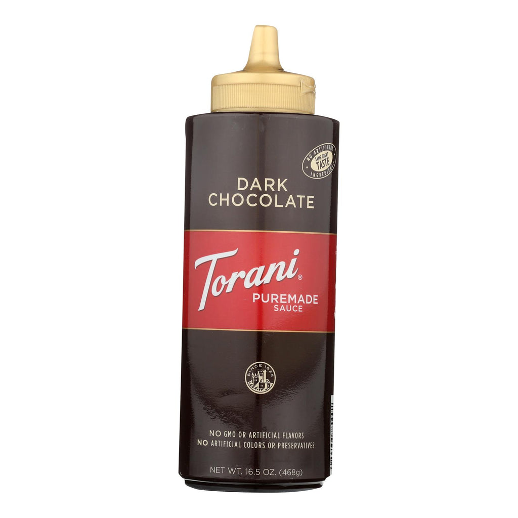 Torani Dark Chocolate Sauce (Pack of 4 - 16.5 Oz.) - Cozy Farm 