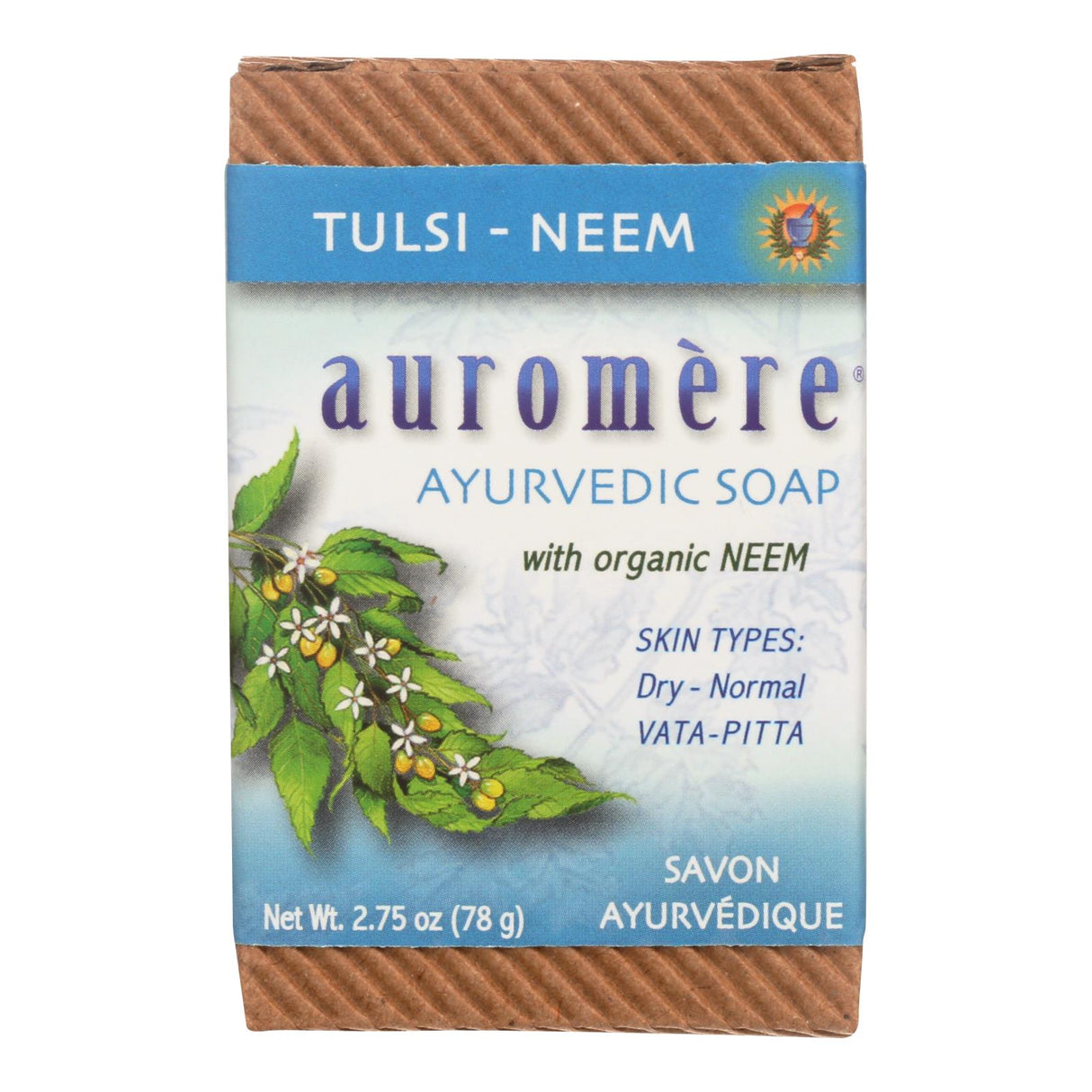 Auromere Ayurvedic Bar Soap Tulsi-neem - 2.75 Oz - Pack of 2