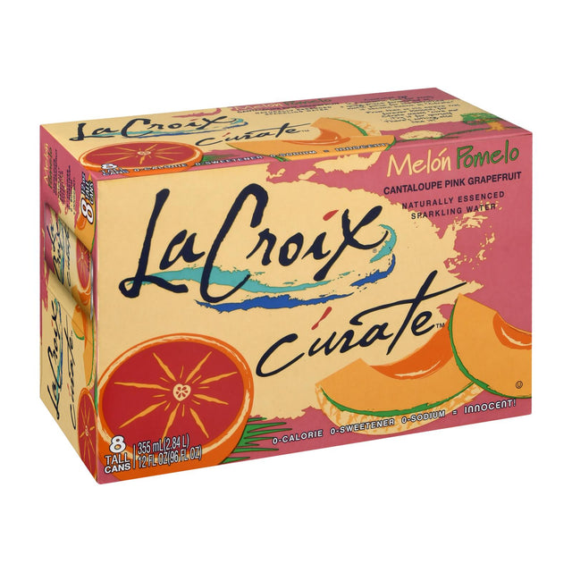 Lacroix Sparkling Water, Melon Pomelo, 8/12 Fl Oz (Case of 3) - Cozy Farm 