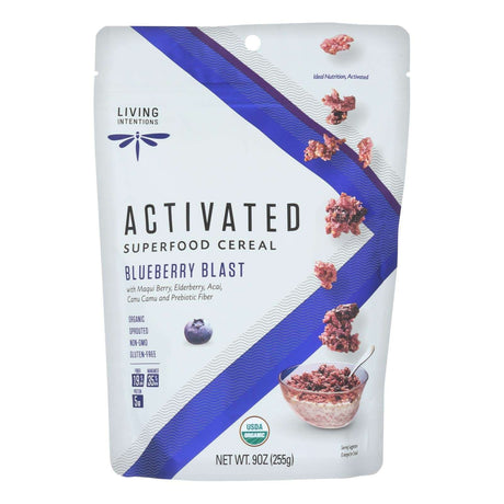 Activated Superfood Cereal Blueberry Blast by Living Intentions (Pack of 6 - 9 Oz.) - Cozy Farm 