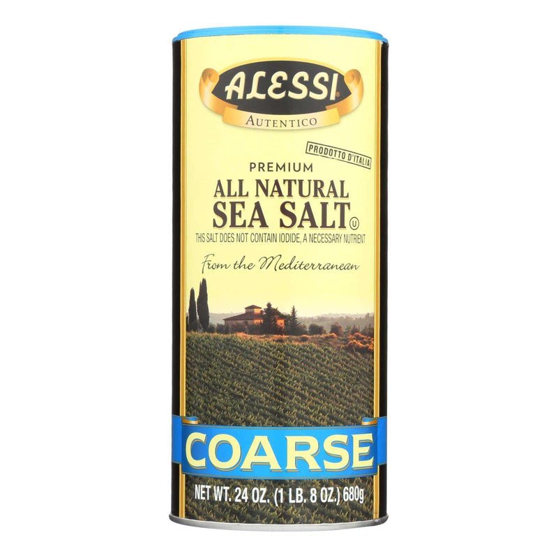 Alessi Coarse Mediterranean Sea Salt, 24 Oz. (Pack of 6) - Cozy Farm 