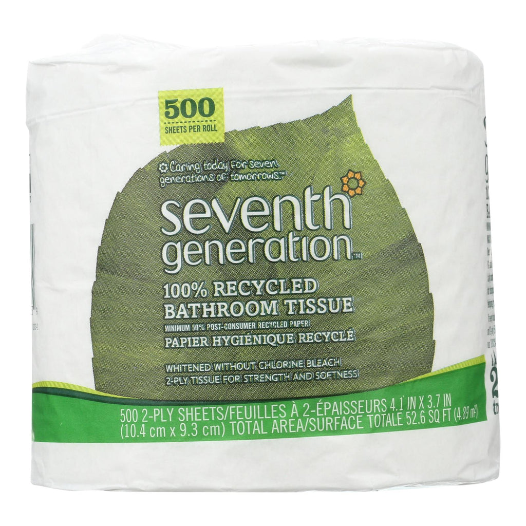 Seventh Generation Bathroom Tissue – 2 Ply, 500 Sheet Roll – Case of 60 - Cozy Farm 
