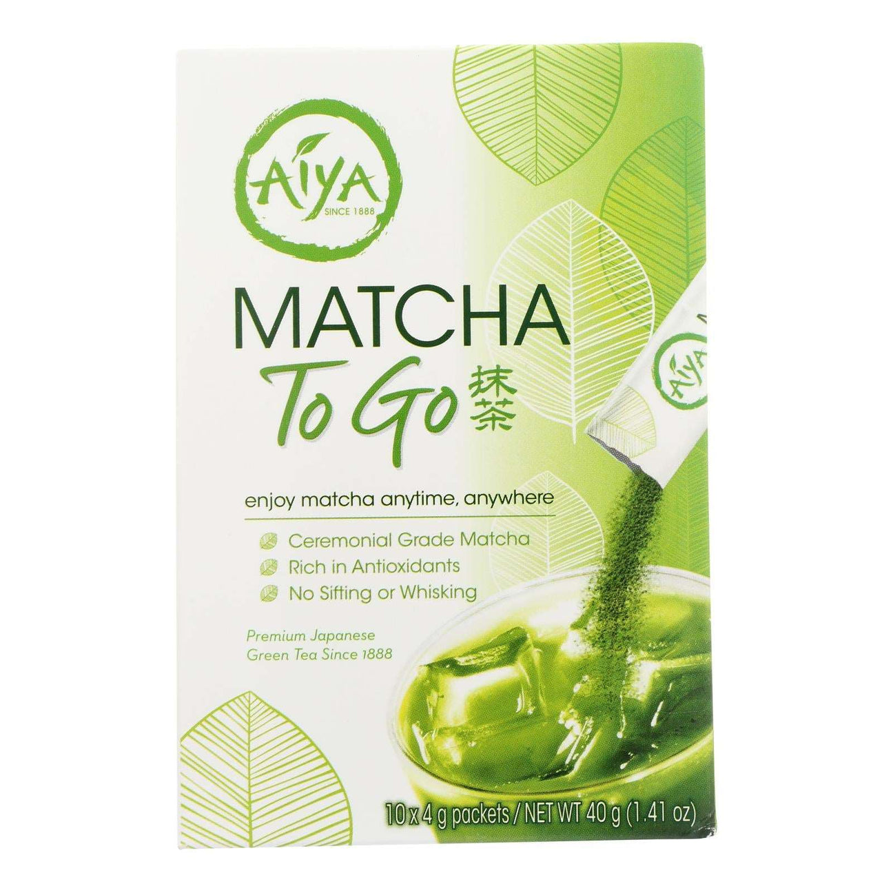 Aiya Matcha To Go Sticks (8 Packs of 10 Count) - Cozy Farm 