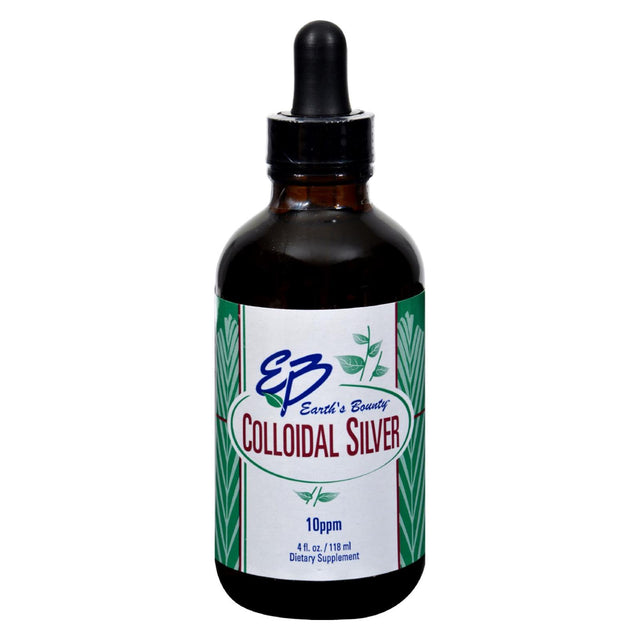 Earth's Bounteous Enhanced Colloidal Silver - 10 PPM Immune Support - 4 Fl Oz - Cozy Farm 