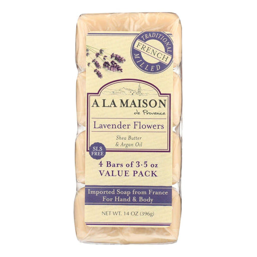 A La Maison Lavender Flowers Moisturizing Bar Soap (Pack of 4) - Cozy Farm 
