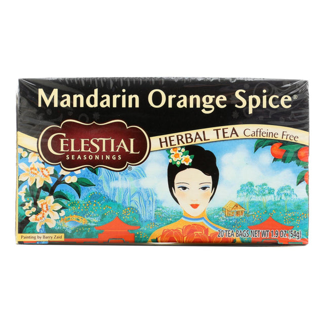 Celestial Seasonings Caffeine-Free Mandarin Orange Spice Herbal Tea - 6 Packs of 20 Tea Bags - Cozy Farm 