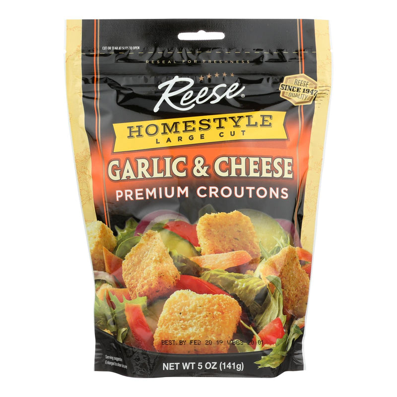 Reese's Flavorful Garlic & Cheese Croutons for Salads, Soups & More (12 x 5 Oz.) - Cozy Farm 