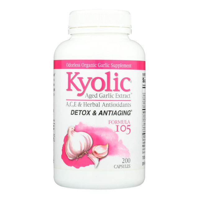 Kyolic Aged Garlic Extract Detox & Anti-Aging - 200 Capsules - Cozy Farm 