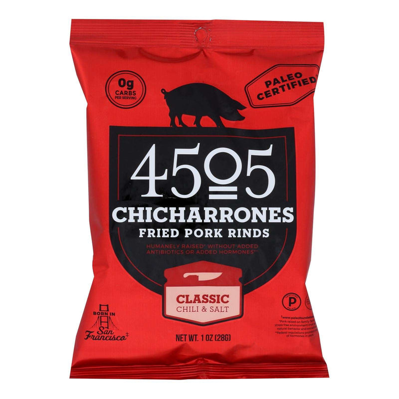 4505 Chicharrones: Classic Chili & Salt, 1 Oz., 12-Pack - Cozy Farm 