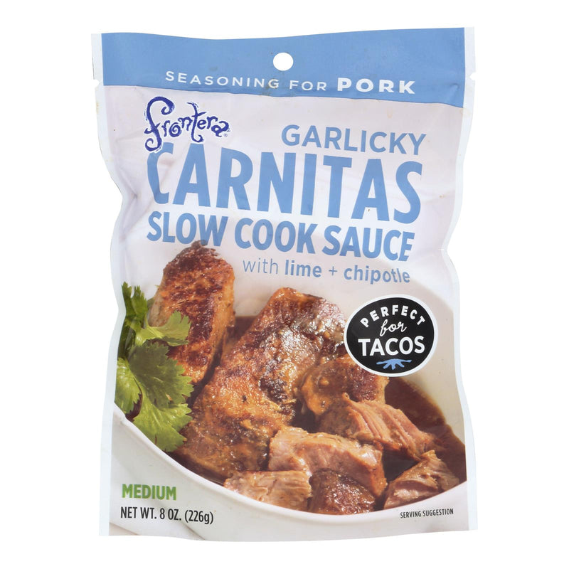 Frontera Foods Garlicky Carnitas Slow Cook Sauce, Pack of 6, 8 Oz Each - Cozy Farm 