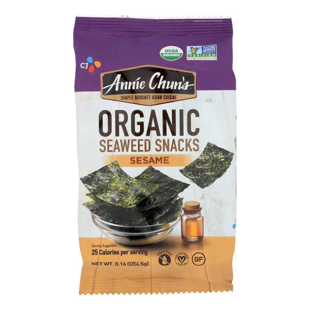 Annie Chun's Sesame Seaweed Snack (Pack of 12 - 0.16 Oz.) - Cozy Farm 
