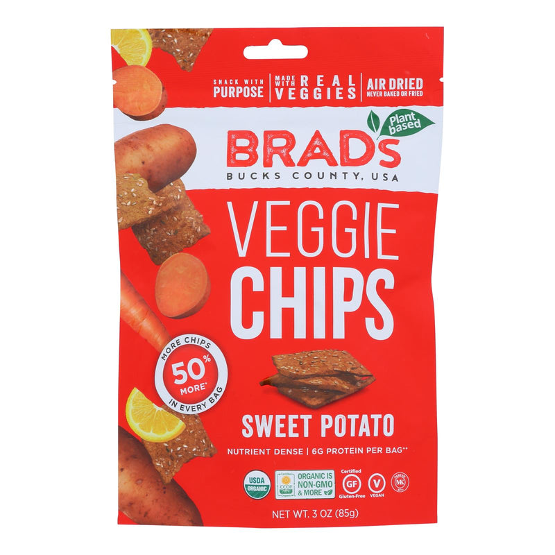 Brad's Plant-Based Organic Sweet Potato Chips (Pack of 12 - 3 Oz. Each) - Cozy Farm 