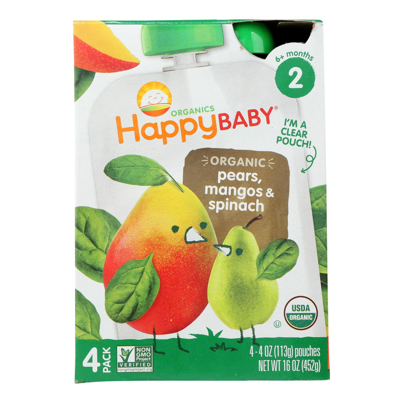 Happy Baby - Stage 2 Spin Mango Pear - Case Of 4-4/4 Oz - Cozy Farm 