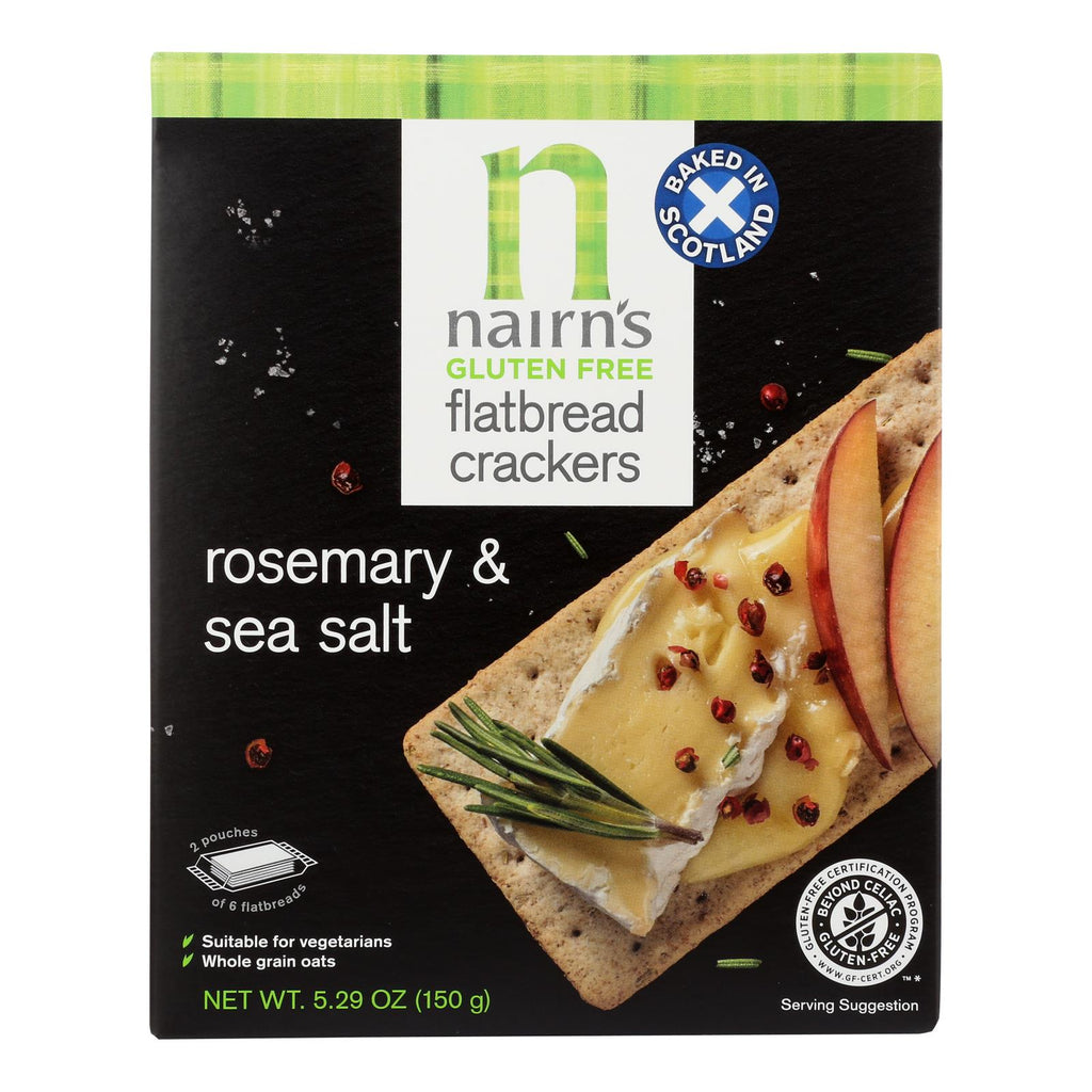 Nairn's Gluten Free Flatbreads (Pack of 6) - Sea Salt, 5.29 Oz Each - Cozy Farm 