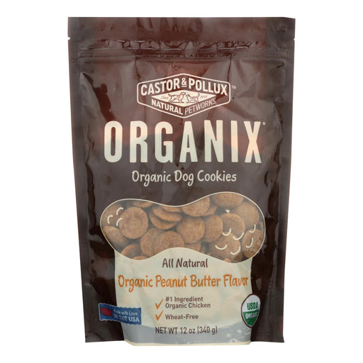 Castor and Pollux Organic Peanut Butter Dog Cookies (Pack of 8) - 12 Oz. - Cozy Farm 