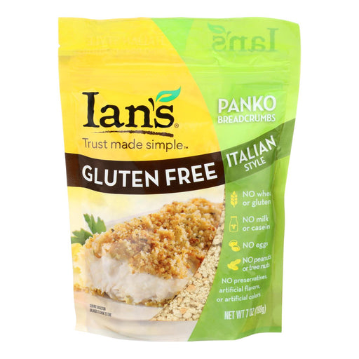 Ians Natural Foods Bread Crumbs - Panko (Pack of 8) - Italian Style - Gluten Free - 7 Oz - Cozy Farm 