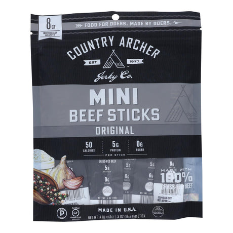 Country Archer Beef Stick Mini - 4 Oz - 10-Pack - Cozy Farm 
