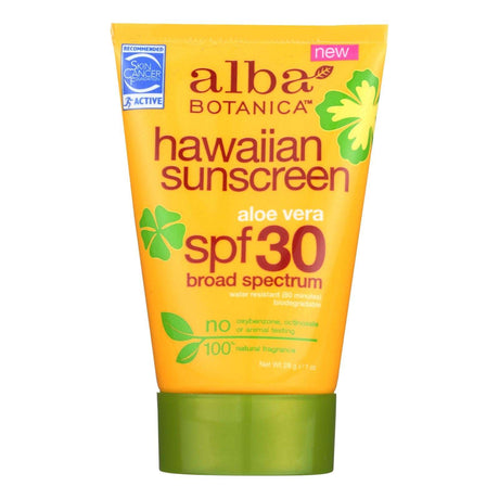 Alba Botanica Very Emollient Hawaiian Sunscreen SPF30 (1 Oz.) - Cozy Farm 