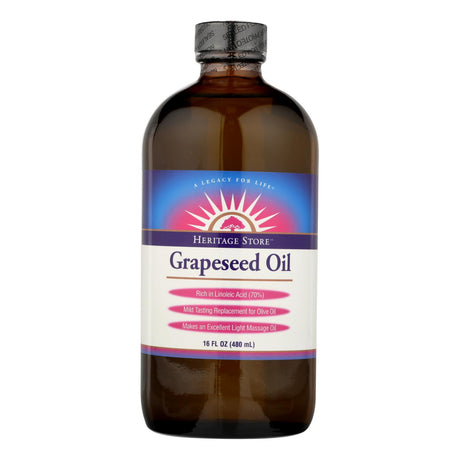 Heritage Products Grapeseed Oil - 16 Fl Oz - Cozy Farm 