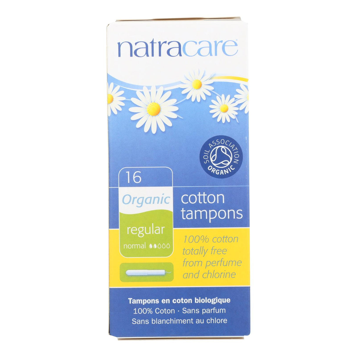 Natracare 100% Organic Cotton Tampons Regular W/ Applicator - 16 Tampons -Pack of 2