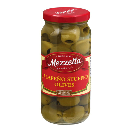 Mezzetta Stuffed Olives Jalapeno - Case Of 6 - 10 Oz. - Cozy Farm 
