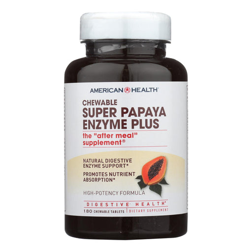 American Health Super Papaya Enzyme Plus Chewable - 180 Tablets - Cozy Farm 