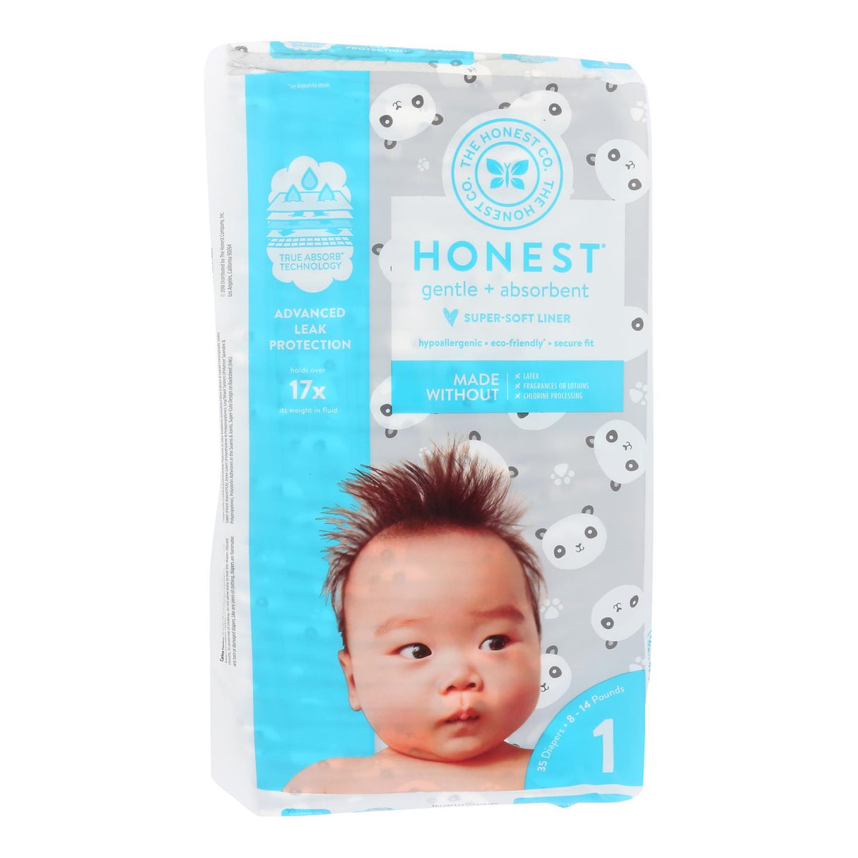 The Honest Company Pandas Diapers for Newborns, Size 1 - 35 Count - Cozy Farm 