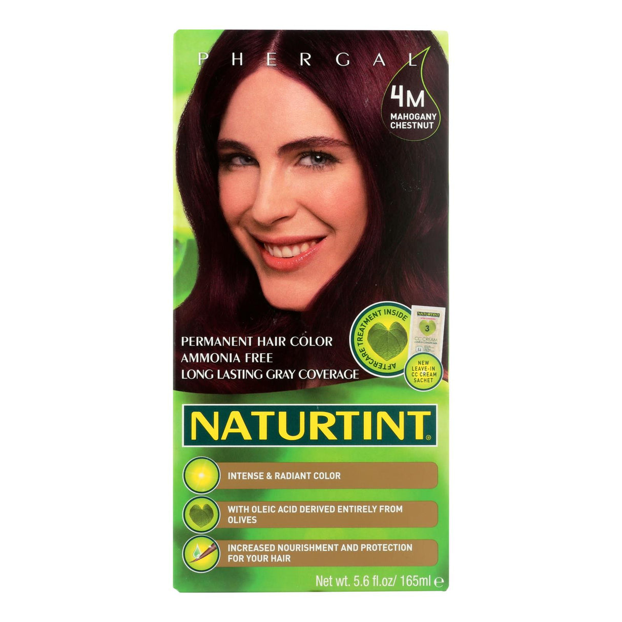 Tinte para el cabello Naturtint - Permanente - 4 m - Castaño caoba - 5,28 oz - Paquete de 2