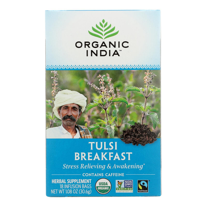 Organic India Organic Tulsi Tea - Indian Breakfast - Pack of 7 18-Tea Bag Boxes - Cozy Farm 