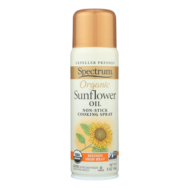 Spectrum Naturals Organic Sunflower Oil Spray - High Heat - Case Of 6 - 5 Oz - Cozy Farm 