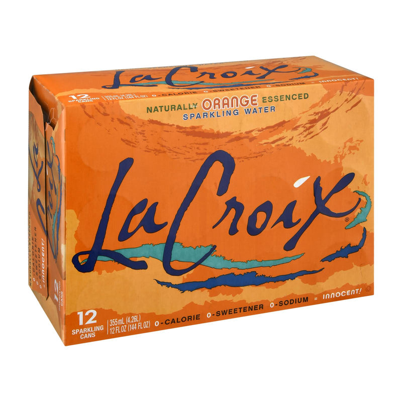 Lacroix Sparkling Water - Orange Flavor - 12 fl oz (2-Pack Case) - Cozy Farm 