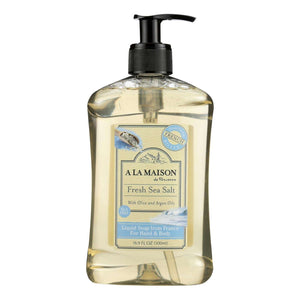 A La Maison French Liquid Soap - Fresh Sea Salt, 16.9 Oz - Cozy Farm 